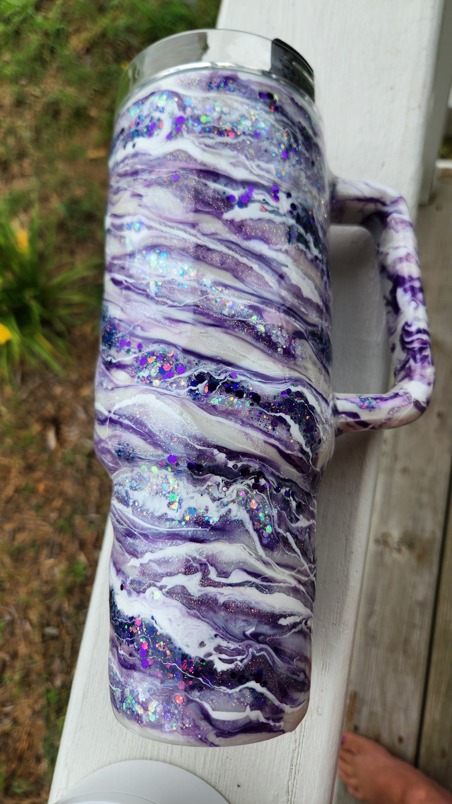 40 oz Traveler tumbler- Violet Teresa Taylor