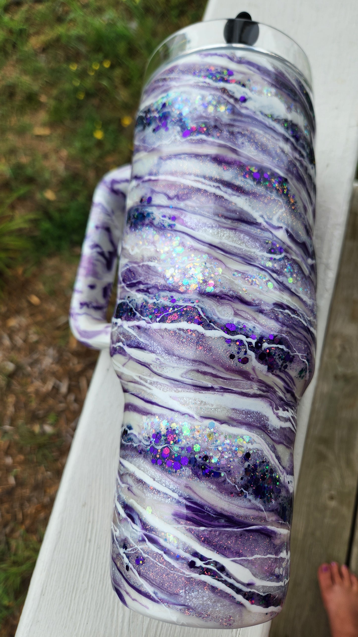 40 oz Traveler tumbler- Violet Teresa Taylor