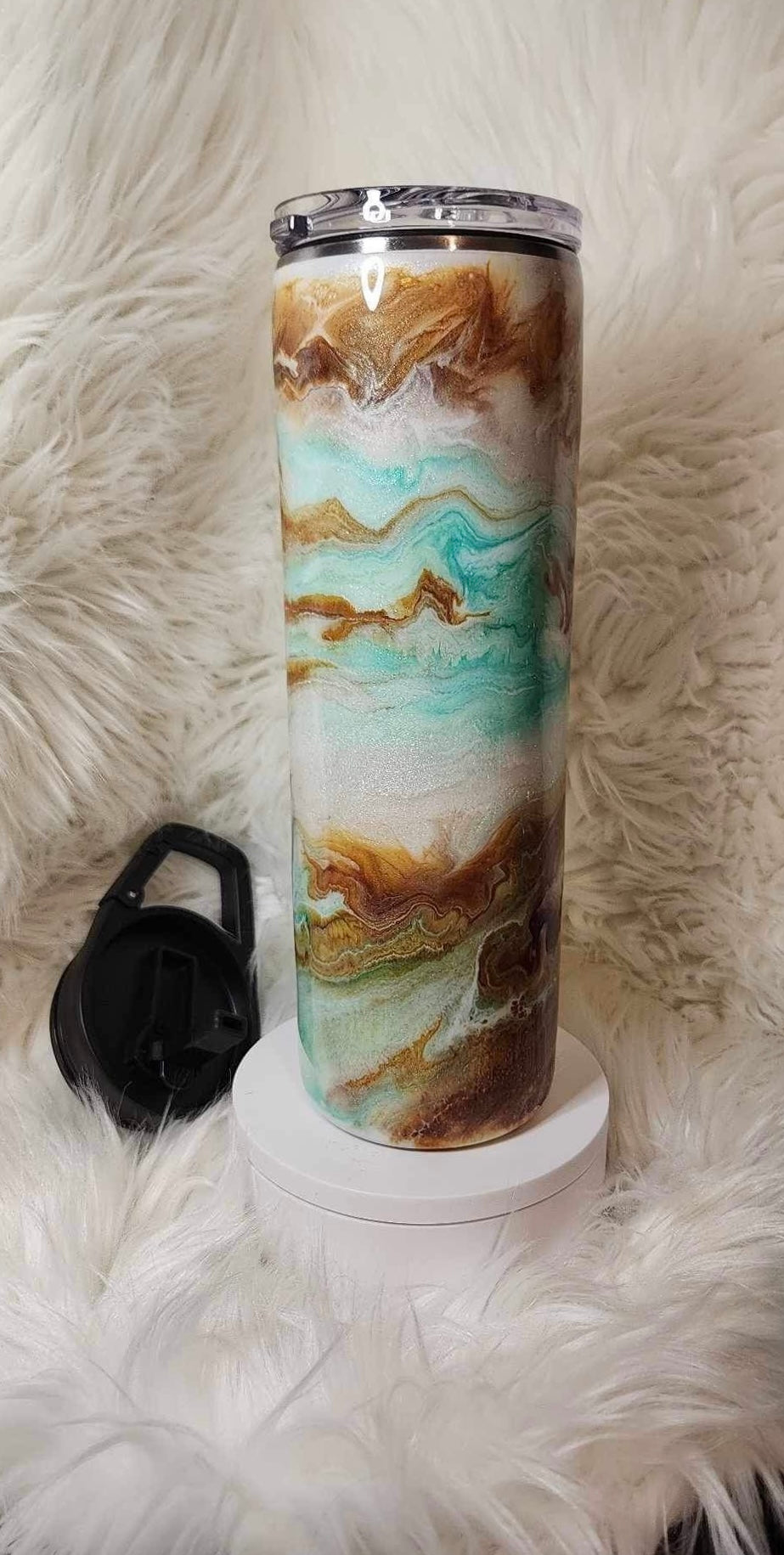 48. 30 oz. Straight Skinny Duo (Mint Chocolate Chip Marble)