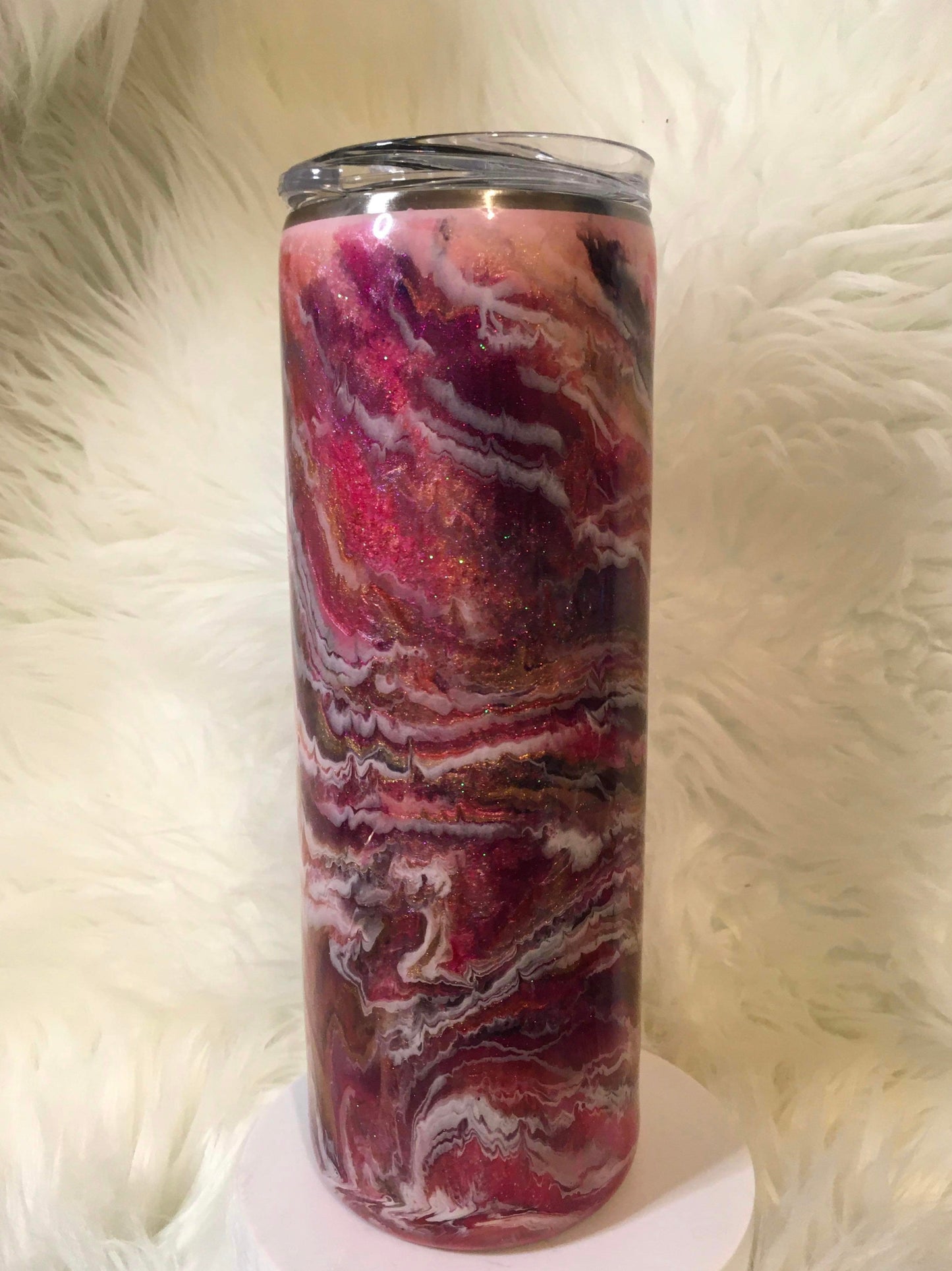 6. 20 oz. Straight Skinny (Pink Blurred Lines)