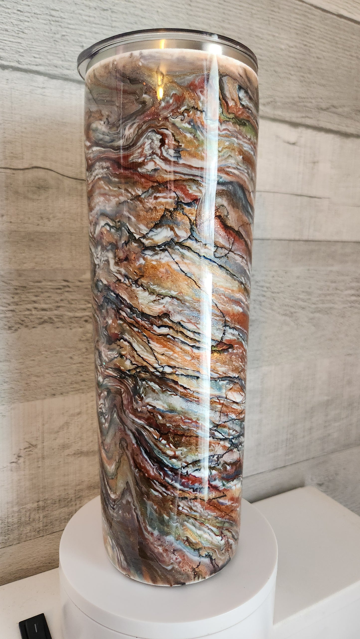 30oz Slim TUMBLER W/ SLIDING LID & STRAW